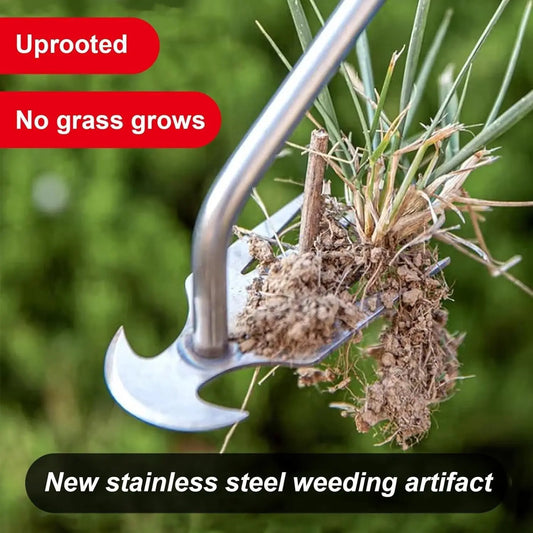 Transform Your Gardening Experience with the Ultimate Dual-Purpose Manual Hand Weeder Tool Featuring a Comfortable Wooden Handle