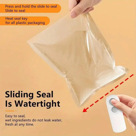 Keep Your Food Fresh with the Rechargeable 2-in-1 Mini Bag Sealer and Cutter – Perfect for Home and Retail Use!