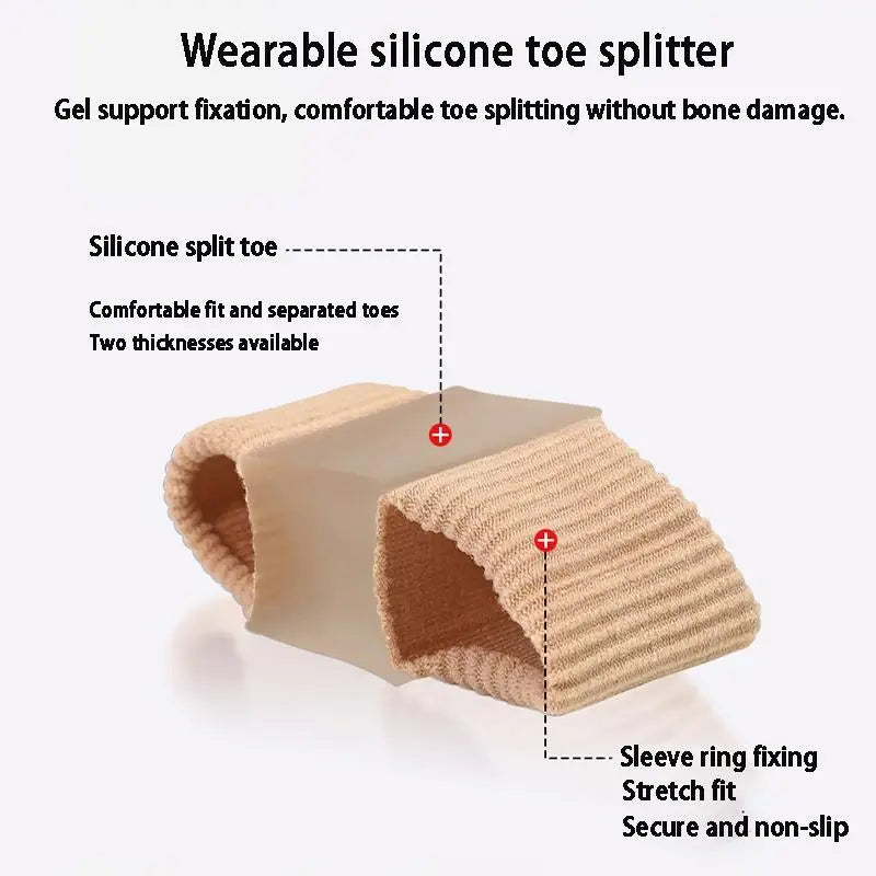 Silicone Toe Separators for Bunion Relief by Springtok - All-Day Comfort for Walking, Running, and Hiking | Bunion Corrector and Toe Sleeves Healthcare