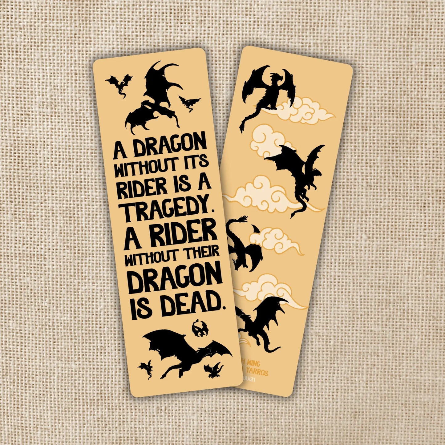 Dragon and Rider Quote Bookmark | Fourth Wing