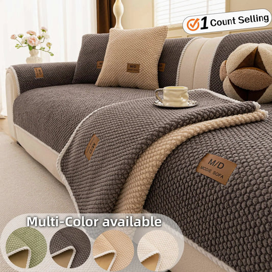 Premium Thick Sofa Protector Cover, Soft Textured Non-Slip Washable Mat, Universal Pet-Friendly Slipcover for Sectional, Loveseat, and 3-Seater Sofas