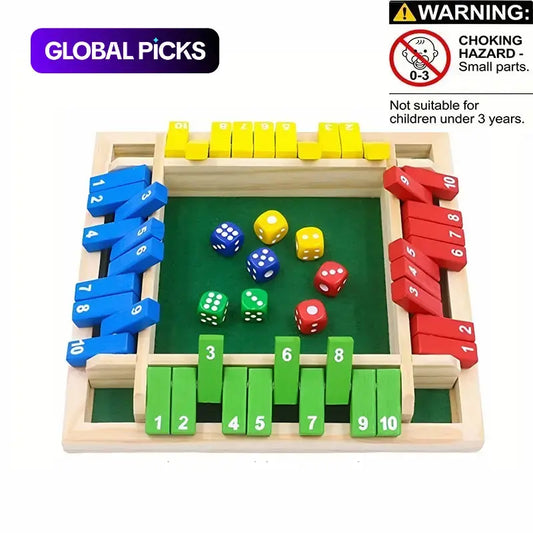 Engaging Wooden Dice Board Game for Family Fun - Perfect Strategy Game for Kids and Adults!