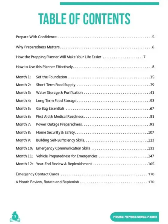 Your Essential Personalized Survival and Emergency Preparedness Planner: A Step-by-Step Guide to Confident Self-Sufficiency in Crisis Situations