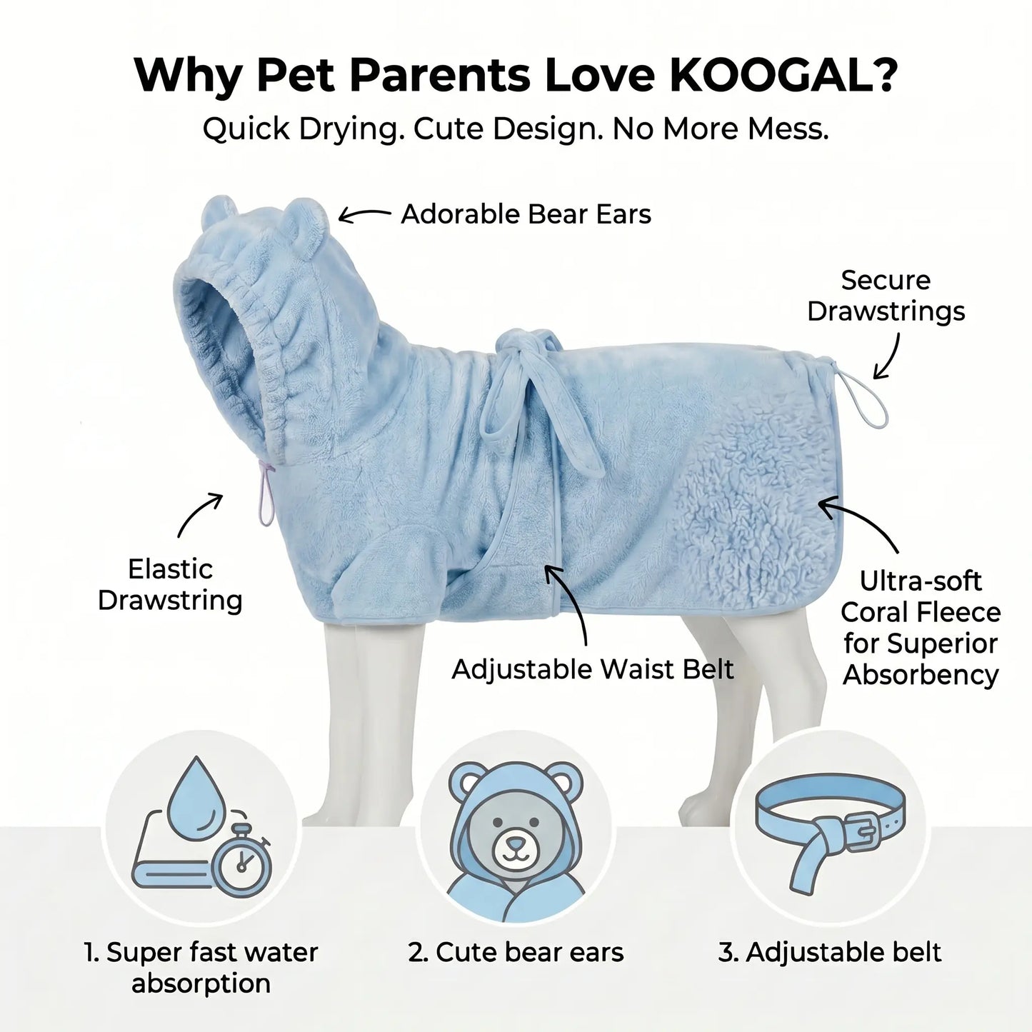 Transform Bath Time into a Cozy Experience with Our Quick-Dry Super Absorbent Pet Towel for Dogs of All Sizes!