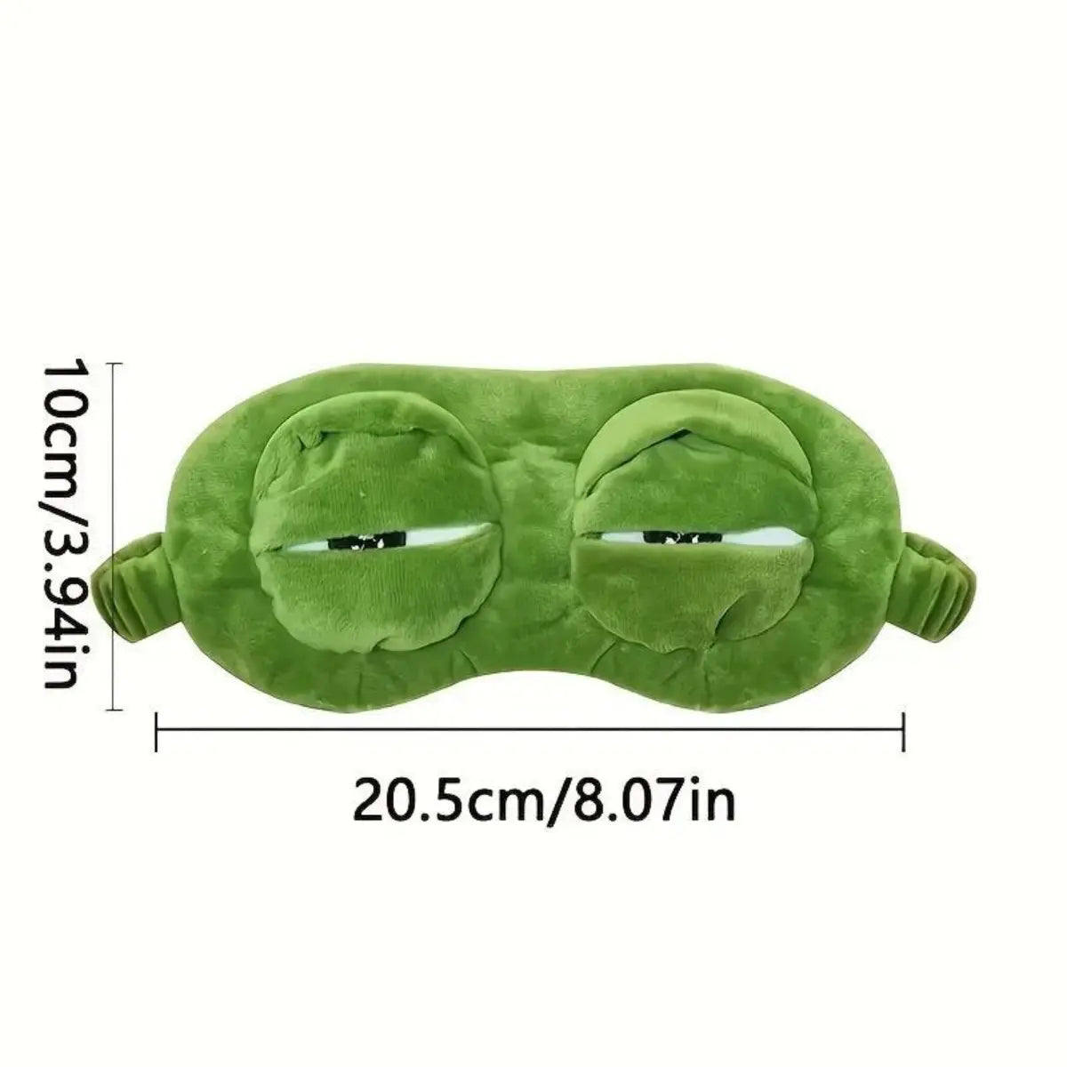 3D Frog Eye Mask - 9cm Cotton and Plush Soft Cartoon Eye Shade, Hypoallergenic Adjustable Strap Portable Blindfold for Travel, Unique Gift for Adults