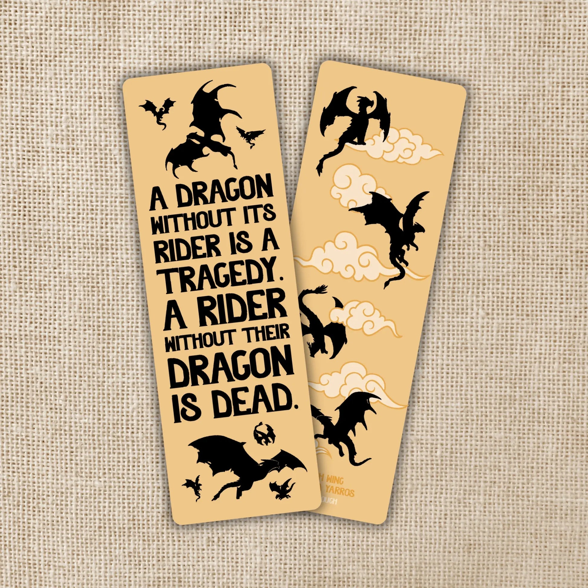 Dragon and Rider Quote Bookmark | Fourth Wing
