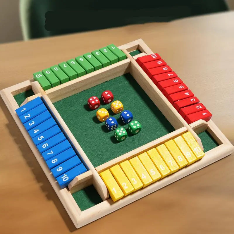 Engaging Wooden Dice Board Game for Family Fun - Perfect Strategy Game for Kids and Adults!
